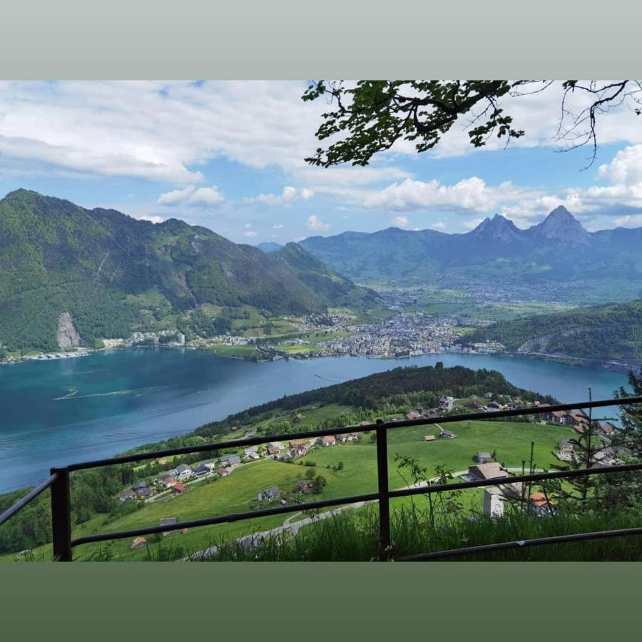 Schoene Ferienwohnung In Traumlage Fewo Solohike Seelisberg Exterior foto